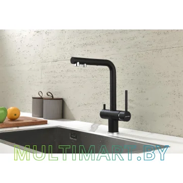 Смеситель Paulmark Serpentine Se213222-418 (черный металлик) картинка 10